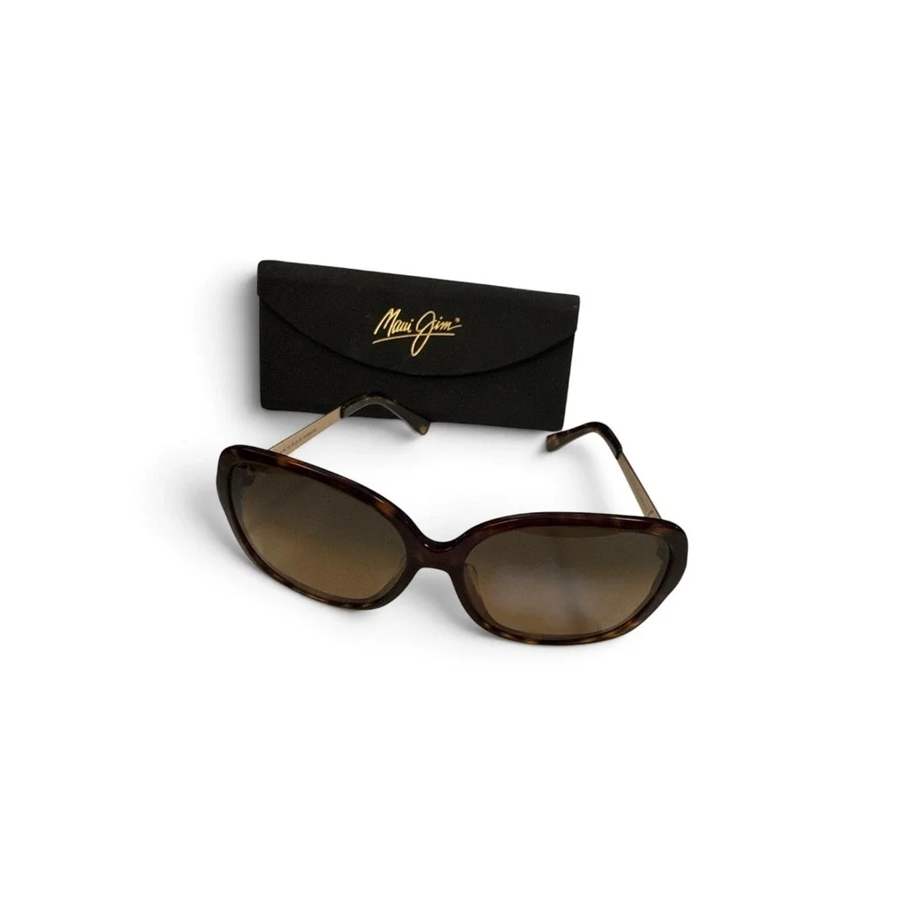 Maui Jim Melika Tortoise Shell Sunglasses Polarized Brown Lens Hard Case HS760